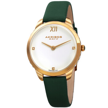 Đồng hồ Akribos Xxiv Quartz Mặt Trắng AK1059GN Nữ Chính hãng Sale giá Rẻ tại XaXi World