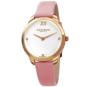 Đồng hồ Akribos Xxiv Quartz Mặt Trắng AK1059PK Nữ Chính hãng Sale giá Rẻ tại XaXi World