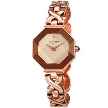 Đồng hồ Akribos Xxiv Quartz Diamond Rose Mặt Vàng AK1086RG Nữ Chính hãng Sale giá Rẻ tại XaXi World