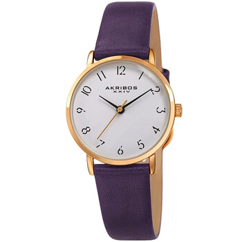 Đồng hồ Akribos Xxiv Quartz Mặt Trắng AK1087PU Nữ Chính hãng Sale giá Rẻ tại XaXi World