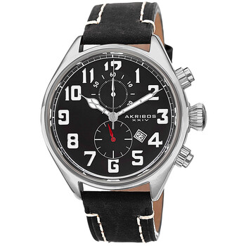 Đồng hồ Akribos Xxiv Essential Chronograph Mặt Đen Stainless Steel AK706SSB Nam Chính hãng Sale giá Rẻ tại XaXi World