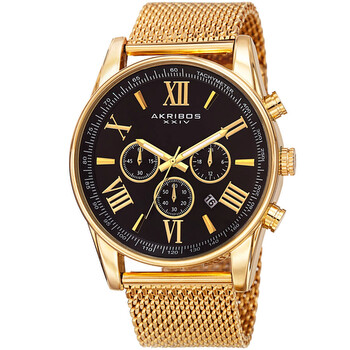 Đồng hồ Akribos Xxiv Omni Chronograph Quartz Mặt Đen P50124 Nam Chính hãng Sale giá Rẻ tại XaXi World