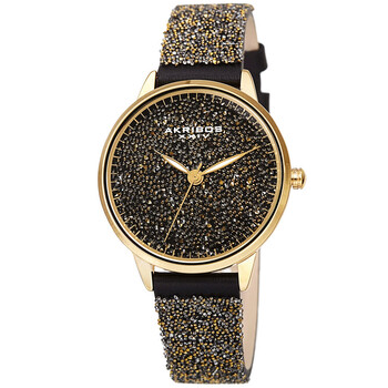 Đồng hồ Akribos Xxiv Swarovski Crystal Fabrics Quartz Mặt Vàng P50105 Nữ Chính hãng Sale giá Rẻ tại XaXi World