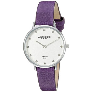 Đồng hồ Akribos Xxiv Quartz Diamond Mặt Bạc AK882PU Nữ Chính hãng Sale giá Rẻ tại XaXi World