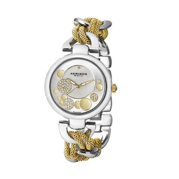 Đồng hồ Akribos Xxiv Quartz Mother of Pearl Diamond AK895TTG-BX Nữ Chính hãng Sale giá Rẻ tại XaXi World