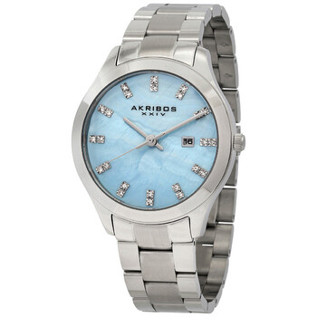 Đồng hồ Akribos Xxiv Blue Mặt Xà Cừ AK954SSBU Nữ Chính hãng Sale giá Rẻ tại XaXi World