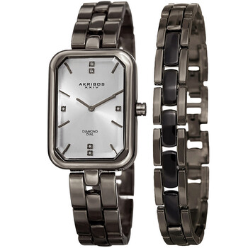 Đồng hồ Akribos Xxiv Quartz Mặt Bạc & Bracelet Set P50179 Nữ Chính hãng Sale giá Rẻ tại XaXi World