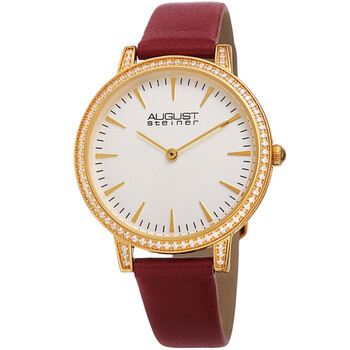 Đồng hồ August Steiner Quartz Mặt Trắng Pha Lê AS8274RD Nữ Chính hãng Sale giá Rẻ tại XaXi World