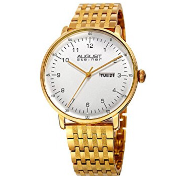 Đồng hồ August Steiner Mặt Bạc Gold-tone AS8215YG Nam Chính hãng Sale giá Rẻ tại XaXi World
