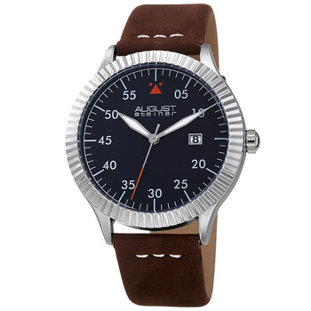 Đồng hồ August Steiner Mặt Xanh Dây Da Nâu AS8272BRBU Nam Chính hãng Sale giá Rẻ tại XaXi World