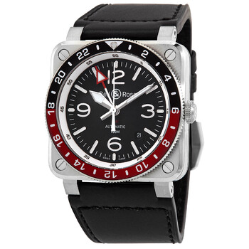 Đồng hồ Bell & Ross BR03 GMT Automatic Black Sunray Dial BR0393-BL-ST/SCA Nam Chính hãng Sale giá Rẻ tại XaXi World