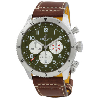 Đồng hồ Breitling Super AVI Chronograph Automatic Chronometer Mặt Xanh Lá AB04452A1L1X1 Nam Chính hãng Sale giá Rẻ tại XaXi World