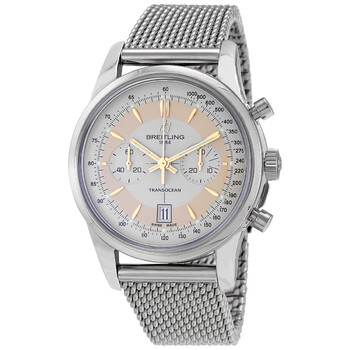 Đồng hồ Breitling Transocean Chronograph Edition Mặt Bạc Auomatic AB015412-G784SS Nam Chính hãng Sale giá Rẻ tại XaXi World
