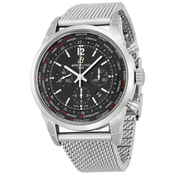Đồng hồ Breitling Transocean Chronograph Unitime Mặt Đen Steel AB0510U6-BC26SS. Nam Chính hãng Sale giá Rẻ tại XaXi World