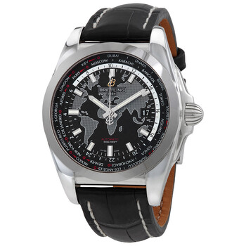 Đồng hồ Breitling Galactic Unitime Dây Da Đen WB3510U4-BD94BKCD Nam Chính hãng Sale giá Rẻ tại XaXi World