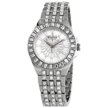 Đồng hồ Bulova Phantom Quartz Crystal Silver-tone Pave Dial 96L278 Nữ Chính hãng Sale giá Rẻ tại XaXi World