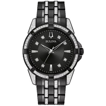Đồng hồ Bulova Quartz Mặt Đen Pha Lê 98K109 Nam Chính hãng Sale giá Rẻ tại XaXi World