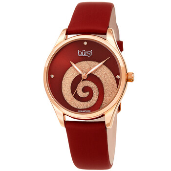 Đồng hồ Burgi Swirl Quartz Diamond Red Dial BUR201RGR Nữ Chính hãng Sale giá Rẻ tại XaXi World