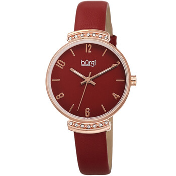 Đồng hồ Burgi Quartz Red Dial Red Leather BUR254RD Nữ Chính hãng Sale giá Rẻ tại XaXi World