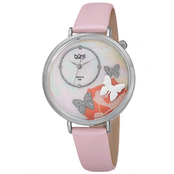 Đồng hồ Burgi Crystal Butterflies Quartz Diamond BUR158PK Nữ Chính hãng Sale giá Rẻ tại XaXi World