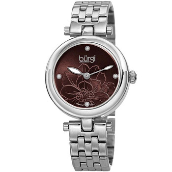Đồng hồ Burgi Flower Marker Quartz Diamond Mặt Nâu BUR223SSBR Nữ Chính hãng Sale giá Rẻ tại XaXi World