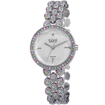 Đồng hồ Burgi Colored Swarovski Filled Bezel & Bracelet Nữ Chính hãng Sale giá Rẻ tại XaXi World