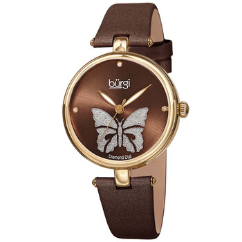 Đồng hồ Burgi Pretty Butterfly Quartz Crystal Mặt Nâu BUR233BR Nữ Chính hãng Sale giá Rẻ tại XaXi World