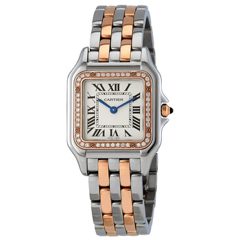 Đồng hồ Cartier Panthere Mặt Bạc Steel & 18K Pink Gold Medium W3PN0007 Nữ Chính hãng Sale giá Rẻ tại XaXi World