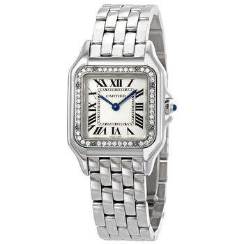 Đồng hồ Cartier Panthere Medium Diamond Mặt Bạc W4PN0008 Nữ Chính hãng Sale giá Rẻ tại XaXi World