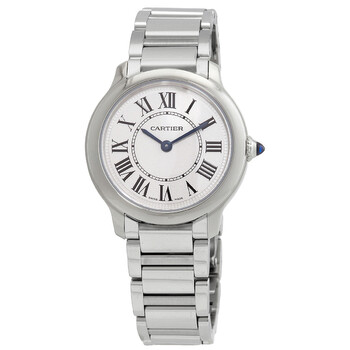 Đồng hồ Cartier Ronde Must De Cartier Quartz Mặt Bạc WSRN0033 Nữ Chính hãng Sale giá Rẻ tại XaXi World