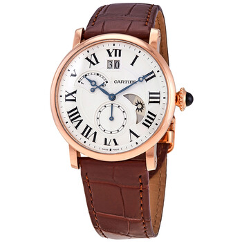 Đồng hồ Cartier Rotonde Retrograde Silvered Guilloche Dial 18K Rose Gold W1556240 Nam Chính hãng Sale giá Rẻ tại XaXi World