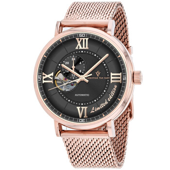 Đồng hồ Christian Van Sant Somptueuse Limited Edition Automatic Mặt Đen CV1146 Nam Chính hãng Sale giá Rẻ tại XaXi World