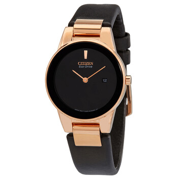 Đồng hồ Citizen Axiom Mặt Đen Dây Da Đen GA1058-16E Nữ Chính hãng Sale giá Rẻ tại XaXi World