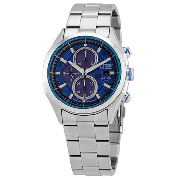 Đồng hồ Citizen Chronograph Mặt Xanh Stainless Steel CA0430-54M Nam Chính hãng Sale giá Rẻ tại XaXi World