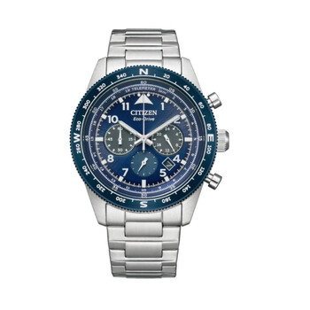 Đồng hồ Citizen Chronograph Eco-Drive Mặt Xanh CA4554-84L Nam Chính hãng Sale giá Rẻ tại XaXi World