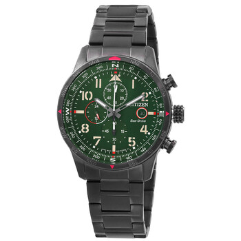 Đồng hồ Citizen Chronograph Mặt Xanh Lá CA0797-84X Nam Chính hãng Sale giá Rẻ tại XaXi World