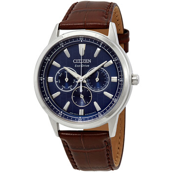 Đồng hồ Citizen Corso Mặt Xanh Dây Da Nâu BU2070-12L Nam Chính hãng Sale giá Rẻ tại XaXi World