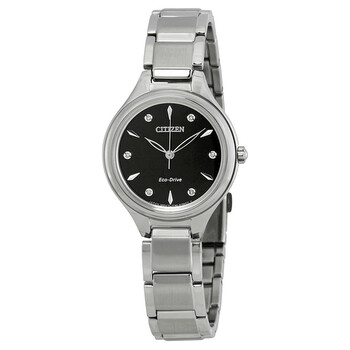 Đồng hồ Citizen Corso Diamond Mặt Kim Cương Đen FE2100-51E Nữ Chính hãng Sale giá Rẻ tại XaXi World