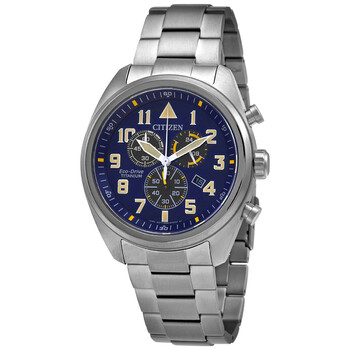 Đồng hồ Citizen Eco-Drive Garrison Chronograph Mặt Xanh AT2480-57L Nam Chính hãng Sale giá Rẻ tại XaXi World