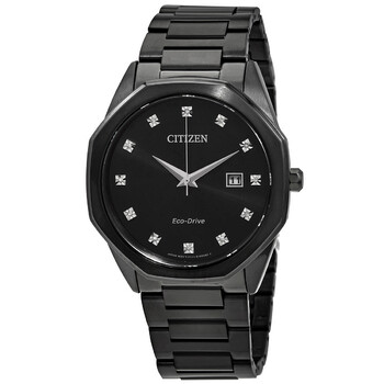 Đồng hồ Citizen Eco-Drive Octagon Diamond Mặt Đen BM7495-59G Unisex Chính hãng Sale giá Rẻ tại XaXi World