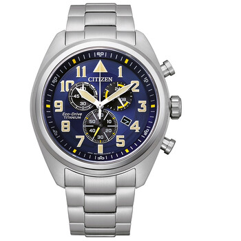 Đồng hồ Citizen Garrison Eco-Drive Chronograph Mặt Xanh AT2480-81L Nam Chính hãng Sale giá Rẻ tại XaXi World