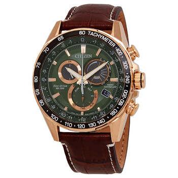 Đồng hồ Citizen PCAT World Time Chronograph Mặt Xanh Lá CB5919-00X Nam Chính hãng Sale giá Rẻ tại XaXi World