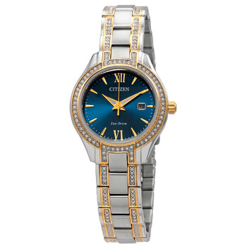 Đồng hồ Citizen Silhouette Crystal Mặt Xanh FE1234-50L Nữ Chính hãng Sale giá Rẻ tại XaXi World