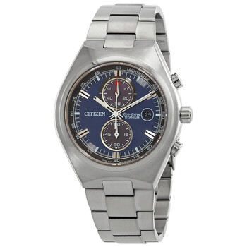 Đồng hồ Citizen Super Titanium Chronograph Mặt Xanh CA7090-87L Nam Chính hãng Sale giá Rẻ tại XaXi World