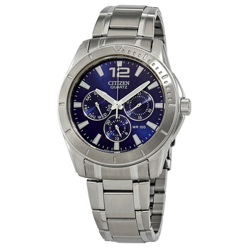Đồng hồ Citizen Quartz Mặt Xanh Stainless Steel AG8300-52L Nam Chính hãng Sale giá Rẻ tại XaXi World