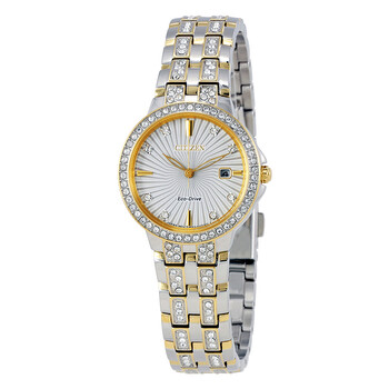 Đồng hồ Citizen Silhouette Crystal Mặt Bạc EW2344-57A Nữ Chính hãng Sale giá Rẻ tại XaXi World