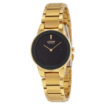 Đồng hồ Citizen Axiom Mặt Đen Yellow Gold-tone GA1052-55E Nữ Chính hãng Sale giá Rẻ tại XaXi World
