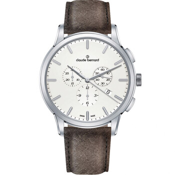 Đồng hồ Claude Bernard Classic Chronograph Quartz Mặt Bạc 10237 3 AIN Nam Chính hãng Sale giá Rẻ tại XaXi World