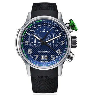 Đồng hồ Edox Chronograph Quartz Mặt Xanh 38001 TINV BUV3 Unisex Chính hãng Sale giá Rẻ tại XaXi World