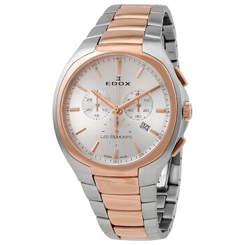 Đồng hồ Edox Les Bemonts Chronograph Quartz Mặt Bạc 10239 357R AIR Nam Chính hãng Sale giá Rẻ tại XaXi World